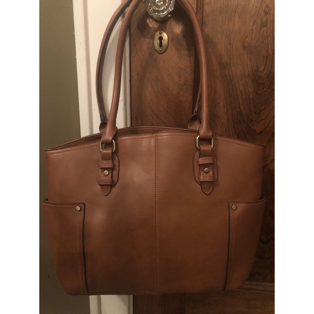 Brown leather bag